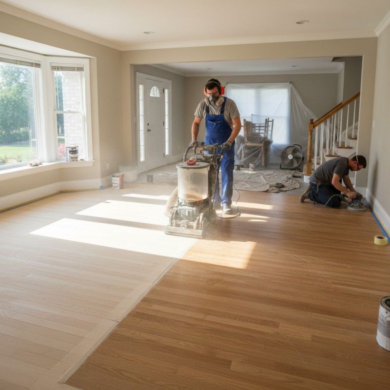 Local Hardwood Repair And Refinishing pros at work